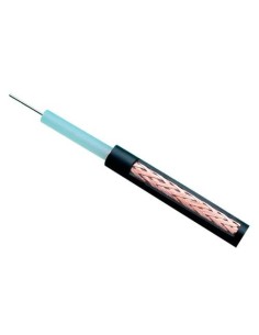 Cable coaxial RG59, bobina de 100m, diámetro 6mm, negro