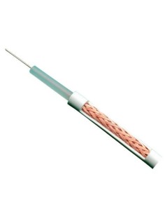Cable coaxial RG59, bobina de 300m, diámetro 6mm, blanco