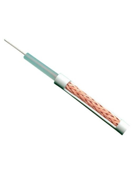 Cable coaxial RG59, bobina de 300m, diámetro 6mm, blanco