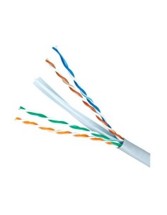 Cable de red UTP categoría 6E libre de halógenos, bobina de 305m, diámetro 5.5mm, gris
