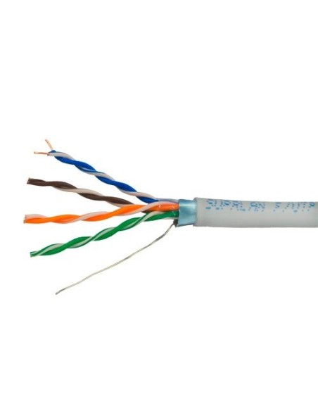 Cable de red apantallado FTP categoría 5E, bobina de 305m, diámetro 5.5mm, gris