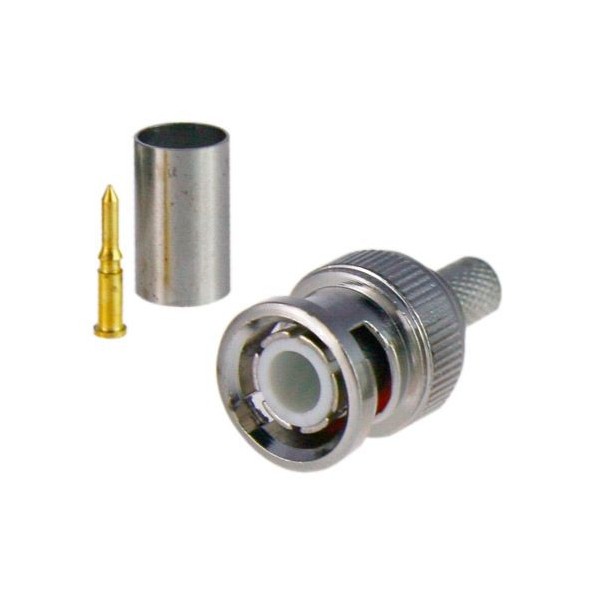 Conector de alta calidad BNC macho de crimpar para cable RG59