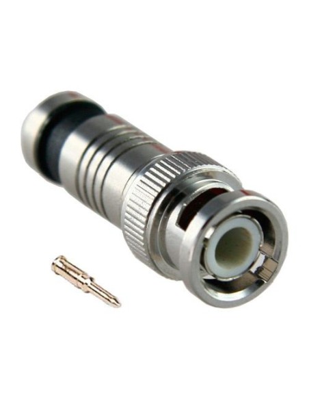 Conector BNC macho rápido de compresión para cable RG59