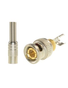 Conector BNC macho de soldar para cable RG59