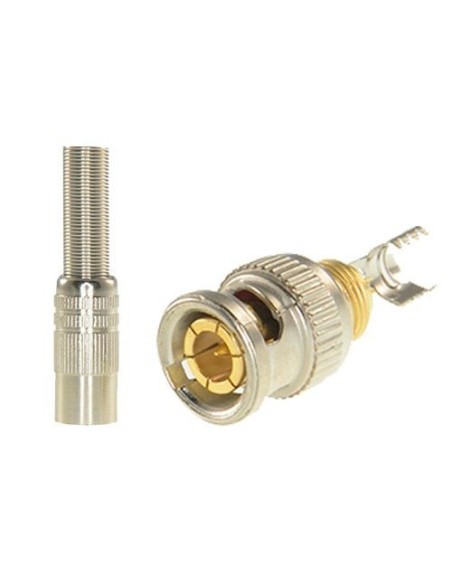 Conector BNC macho de soldar para cable RG59