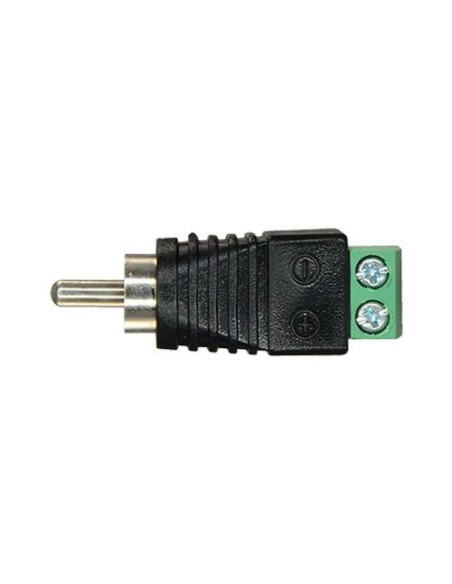 Conector RCA macho a dos terminales de conexión