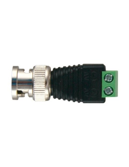 Conector BNC macho a dos terminales de conexión