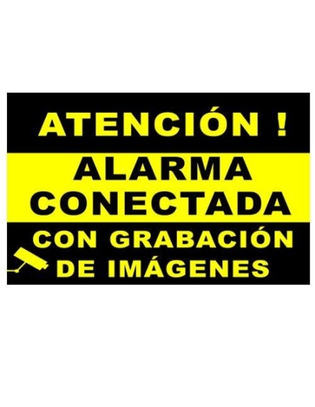 Cartel Alarma Conectada de PVC para exterior