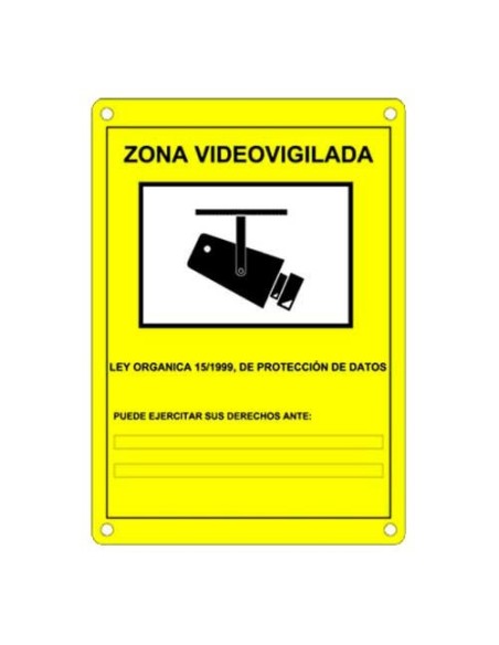 Cartel homologado de zona videovigilada