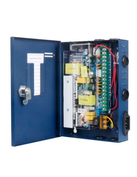 PD-120-9-SLIM Caja de distribución de alimentación de 9 salidas 12V 10A