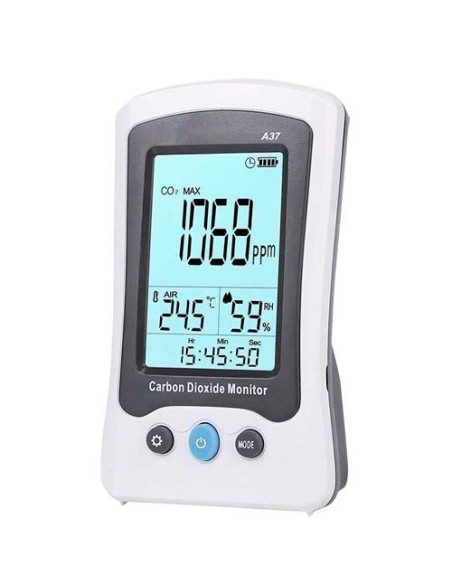MT-CO2-A37 Medidor de CO2, temperatura y humedad con batería