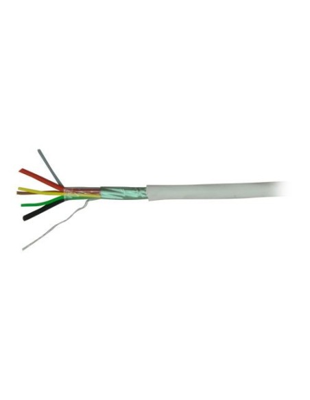 Cable  de alarma de 4 hilos + 2 alimentación, bobina de 100m