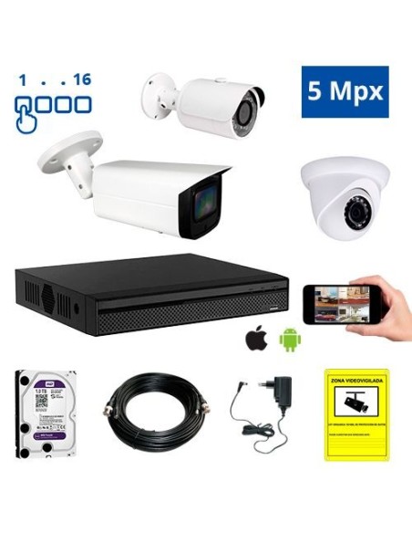 Diseña tu Kit de Videovigilancia de 4 Mpx a medida