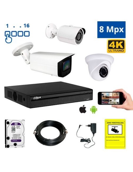 Diseña tu Kit de Videovigilancia de 8 Mpx (4K) a medida