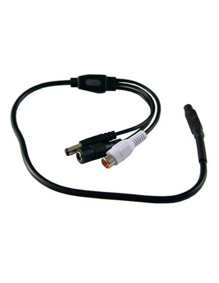 Micrófono externo de videovigilancia con conectores