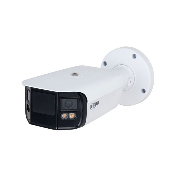 IPC-PFW5849-A180-E2-ASTE Cámara IP Dahua Full Color 2x4 Mpx, 180 grados, IR 40m con Micro