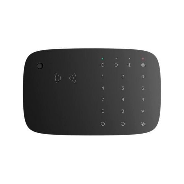 AJ-KEYPADCOMBI-B Teclado inalámbrico Ajax negro con lector RFID y Sirena