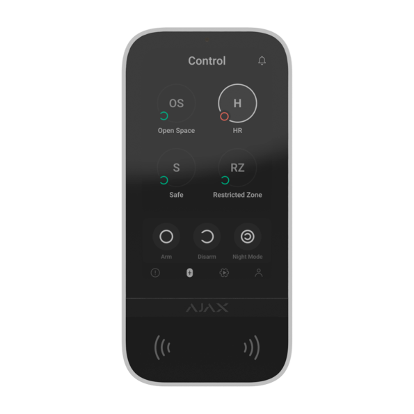 AJ-KEYPADTOUCHSCREEN-W Teclado Táctil Ajax con lector RFID