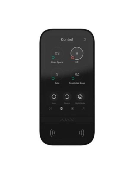 AJ-KEYPADTOUCHSCREEN-B Teclado Táctil Negro Ajax con lector RFID