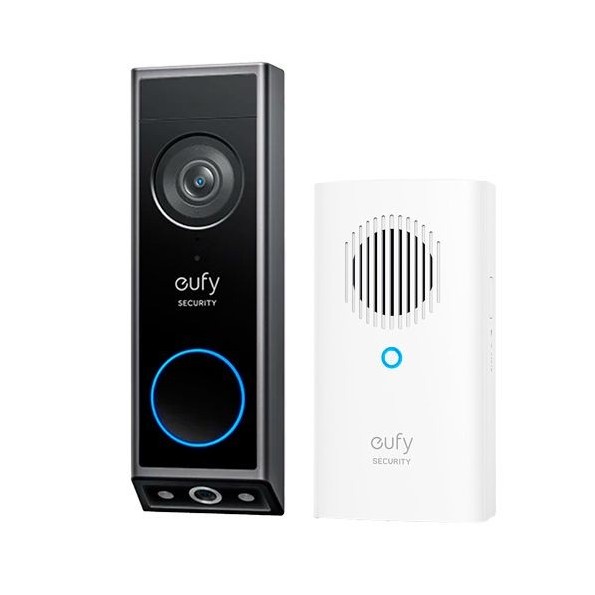 EUFY-DOORBELL-E340-KIT Kit de Timbre Wifi con Doble Cámara Eufy, 2K, Batería, Audio bidireccional y Detección de Humanos