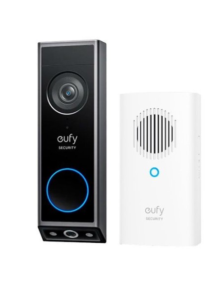 EUFY-DOORBELL-E340-KIT Kit de Timbre Wifi con Doble Cámara Eufy, 2K, Batería, Audio bidireccional y Detección de Humanos