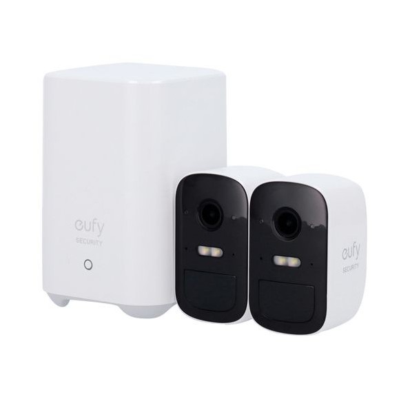 EUFY-CAM2C-S210 Kit 2 Cámaras Wifi de exterior 2 Mpx + 1 HomeBase Eufy