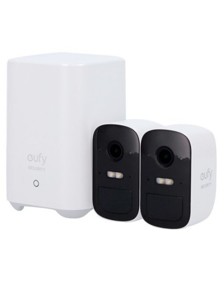EUFY-CAM2C-S210 Kit 2 Cámaras Wifi de exterior 2 Mpx + 1 HomeBase Eufy
