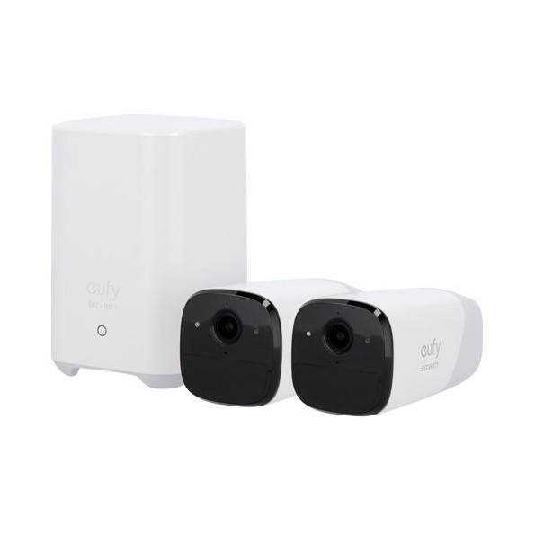 EUFY-CAM2PRO-S221 Kit 2 Cámaras Wifi de exterior 2K + 1 HomeBase Eufy