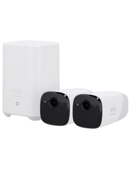 EUFY-CAM2PRO-S221 Kit 2 Cámaras Wifi de exterior 2K + 1 HomeBase Eufy
