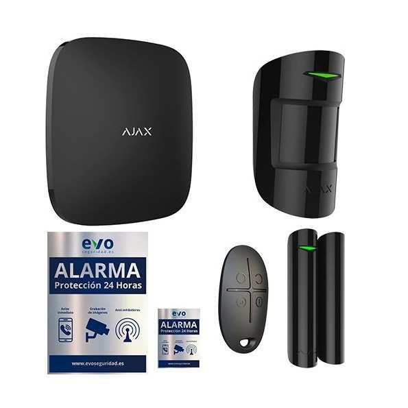 Kit de Alarma Ajax AJ-HUBKIT-B con IP y GSM/GPRS, negro