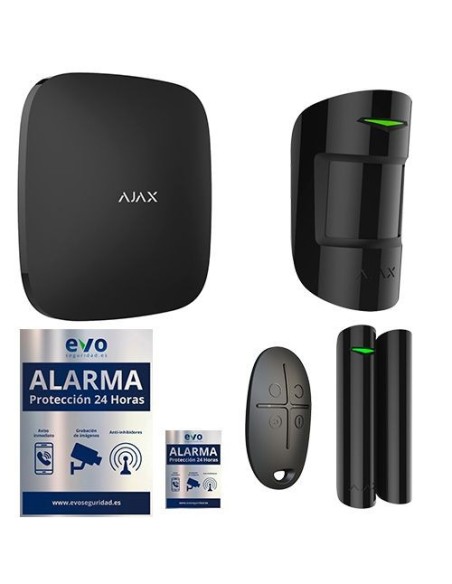 Kit de Alarma Ajax AJ-HUBKIT-B con IP y GSM/GPRS, negro
