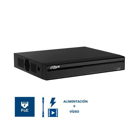 NVR2108HS-8P-4KS3 Grabador NVR Dahua de cámaras IP de 8 canales, 12 Mpx, 8 puertos PoE