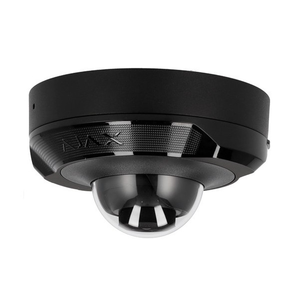 AJ-DOMECAM-MINI-5-0400-B Cámara IP Domo Ajax negra de 5 Mpx, 75-85 grados, IR 15m con Micro