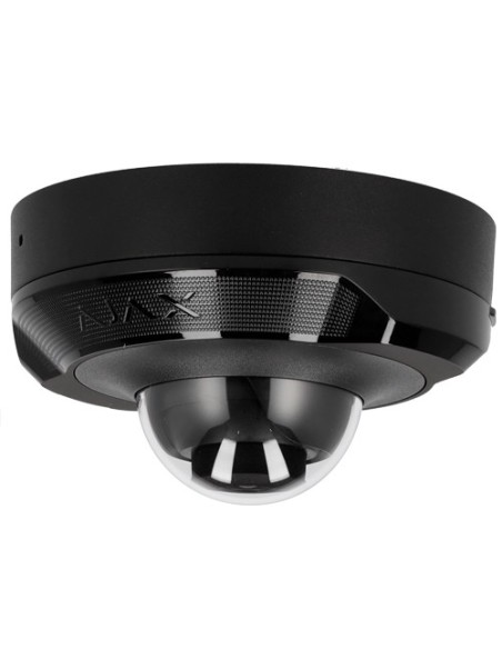 AJ-DOMECAM-MINI-8-B Cámara IP Domo Ajax negra de 8 Mpx (4K), 100-110 grados, IR 15m con Micro