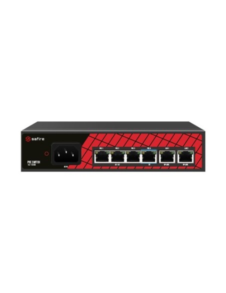SF-SW0604HIPOE-60 Switch PoE Safire 4 puertos PoE + 2 Uplink