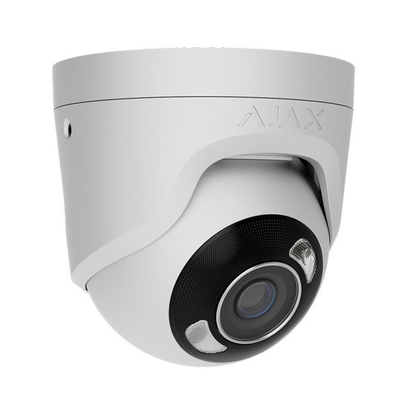 AJ-TURRETCAM-5-0400-HL-W Cámara IP Ajax de 5 Mpx, 75-85 grados, Iluminación Dual 50m con Micro