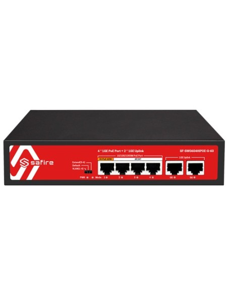 SF-SW0604HIPOE-G-60 Switch Gigabite de 4 PoE + 2 Uplink