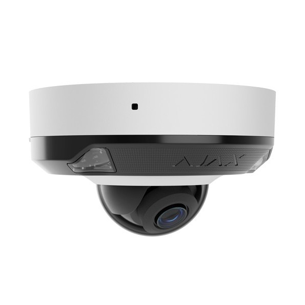 AJ-DOMECAM-MINI-8-0400-HL-W Cámara IP Domo Ajax de 8 Mpx (4K), 75-85 grados, Iluminación Dual 15m con Micro