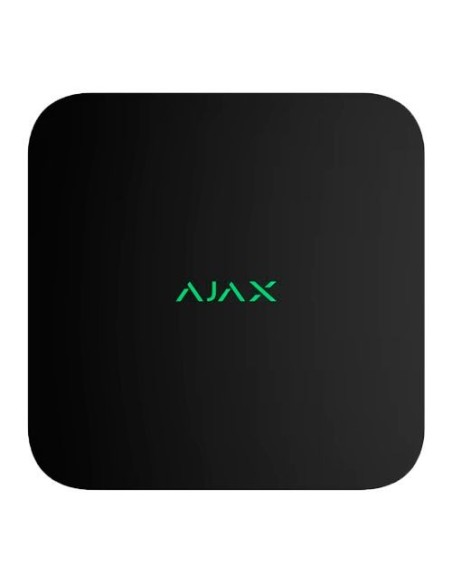 AJ-NVR108-DC-B Grabador IP NVR Ajax Negro 8 CH hasta 8 Mpx (4K), Alimentación 12V