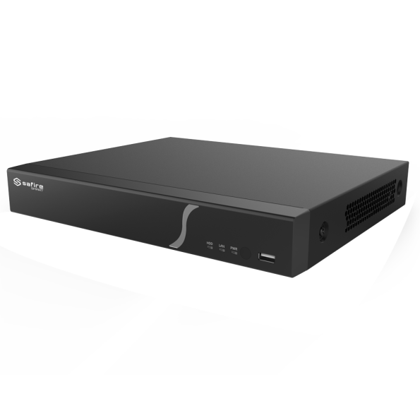 SF-NVR8108A-8P-B2 Grabador NVR para 8 cámaras IP con 8 puertos PoE Safire Smart