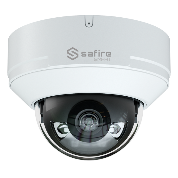 SF-IPD040A-6E1-DL Cámara Dome IP 6 Mpx Safire Smart, 104 grados, Iluminación Dual 50m con Micro