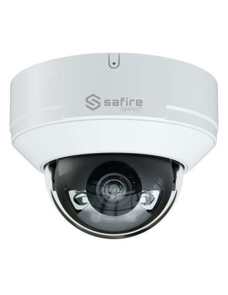 SF-IPD040A-6I1-DL Cámara Domo IP 6 Mpx Safire Smart, 104 grados, Iluminación Dual 30m con Micro