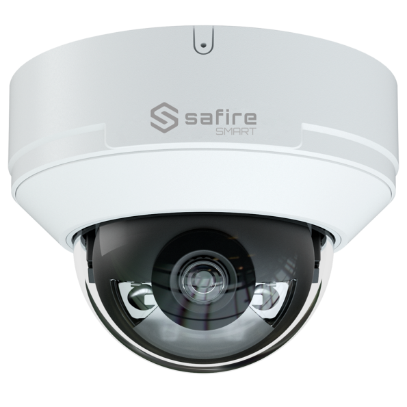 SF-IPD040A-8E1-DL Cámara Dome IP 8 Mpx Safire Smart, 106 grados, Iluminación Dual 50m con Micro