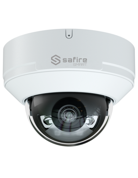 SF-IPD040A-8E1-DL Cámara Dome IP 8 Mpx Safire Smart, 106 grados, Iluminación Dual 50m con Micro