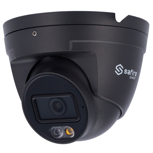 SF-IPT010A-2B1-DL-GREY Cámara Turret IP 2 Mpx Safire Smart Gris, 95 grados, Iluminación Dual 20m con Micro