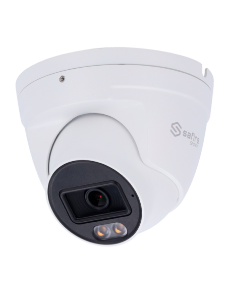 SF-IPT010A-8E1-DL Cámara Turret IP 8 Mpx Safire Smart, 106 grados, Iluminación Dual 30m con Micro