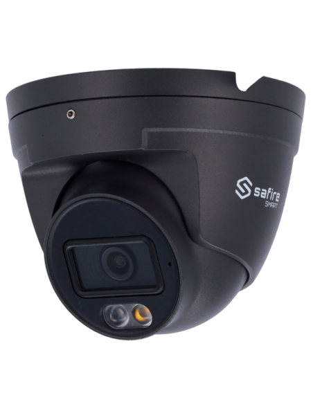 SF-IPT020A-4E1-DL-GREY Cámara Turret IP 4 Mpx Safire Smart Gris, 94 grados, Iluminación Dual 30m con Micro