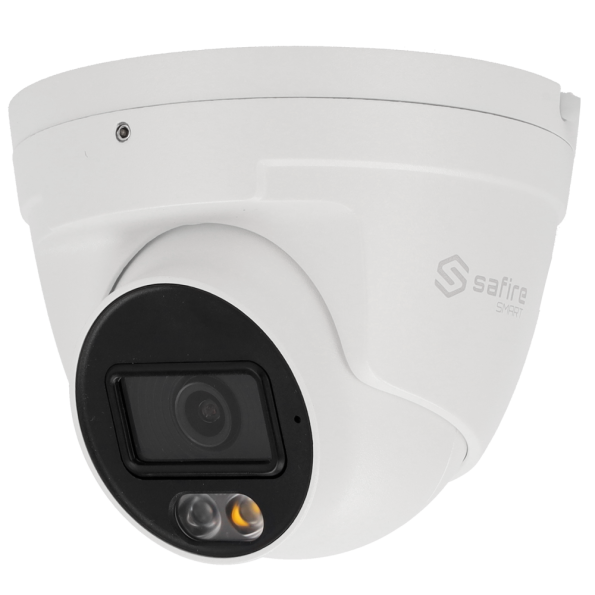 SF-IPT020A-6B1-DL Cámara Turret IP 6 Mpx Safire Smart, 110 grados, Iluminación Dual 20m con Micro