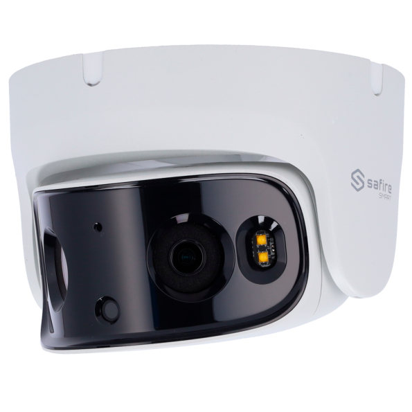 SF-IPT180CA-8I1-SL Cámara Turret IP 8 Mpx Safire Smart, 180 grados, LED 20m con Micro y Altavoz