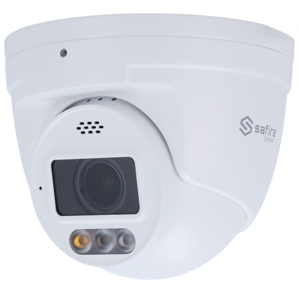 SF-IPT511ZA-4I1-SL Cámara Turret IP 4 Mpx Safire Smart, Zoom 5x, Iluminación Dual 40m con Micro y Altavoz